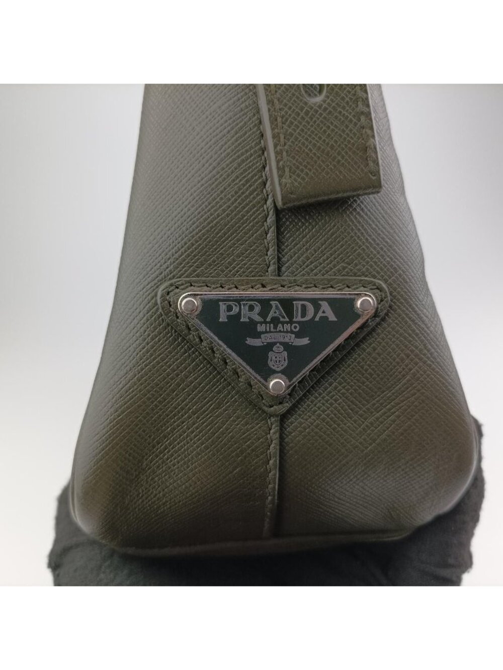 Prada Business Briefcase Green Saffiano Leather 31 - Picture 13 of 15
